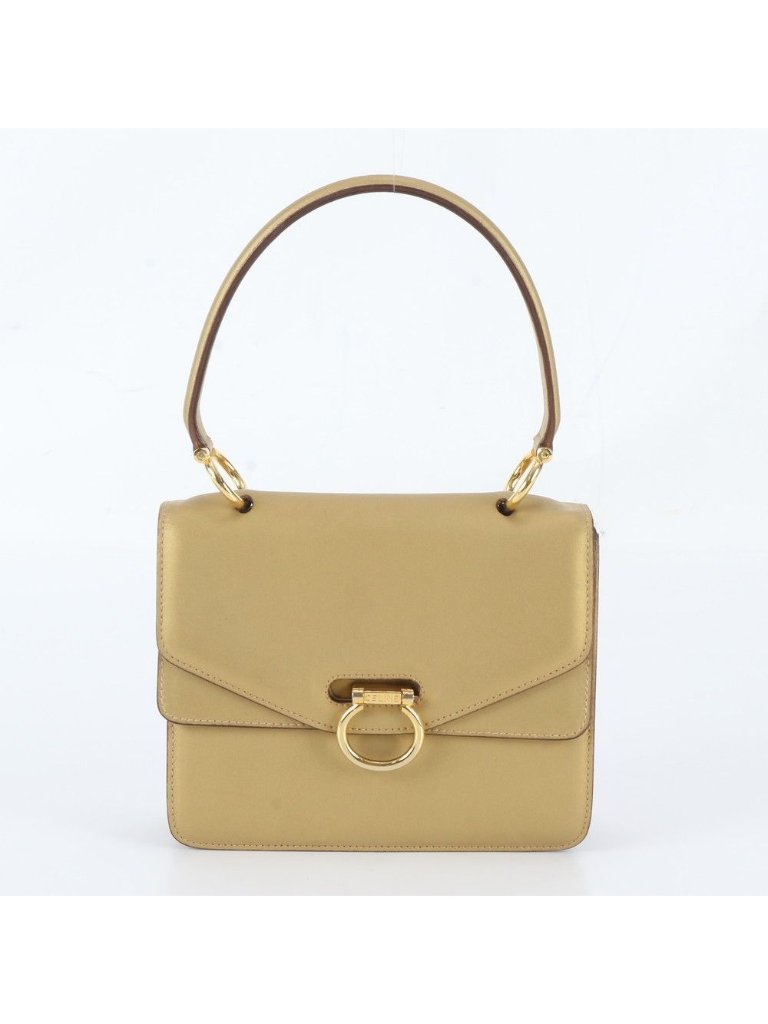 Celine Vintage Leather Handbag Gold